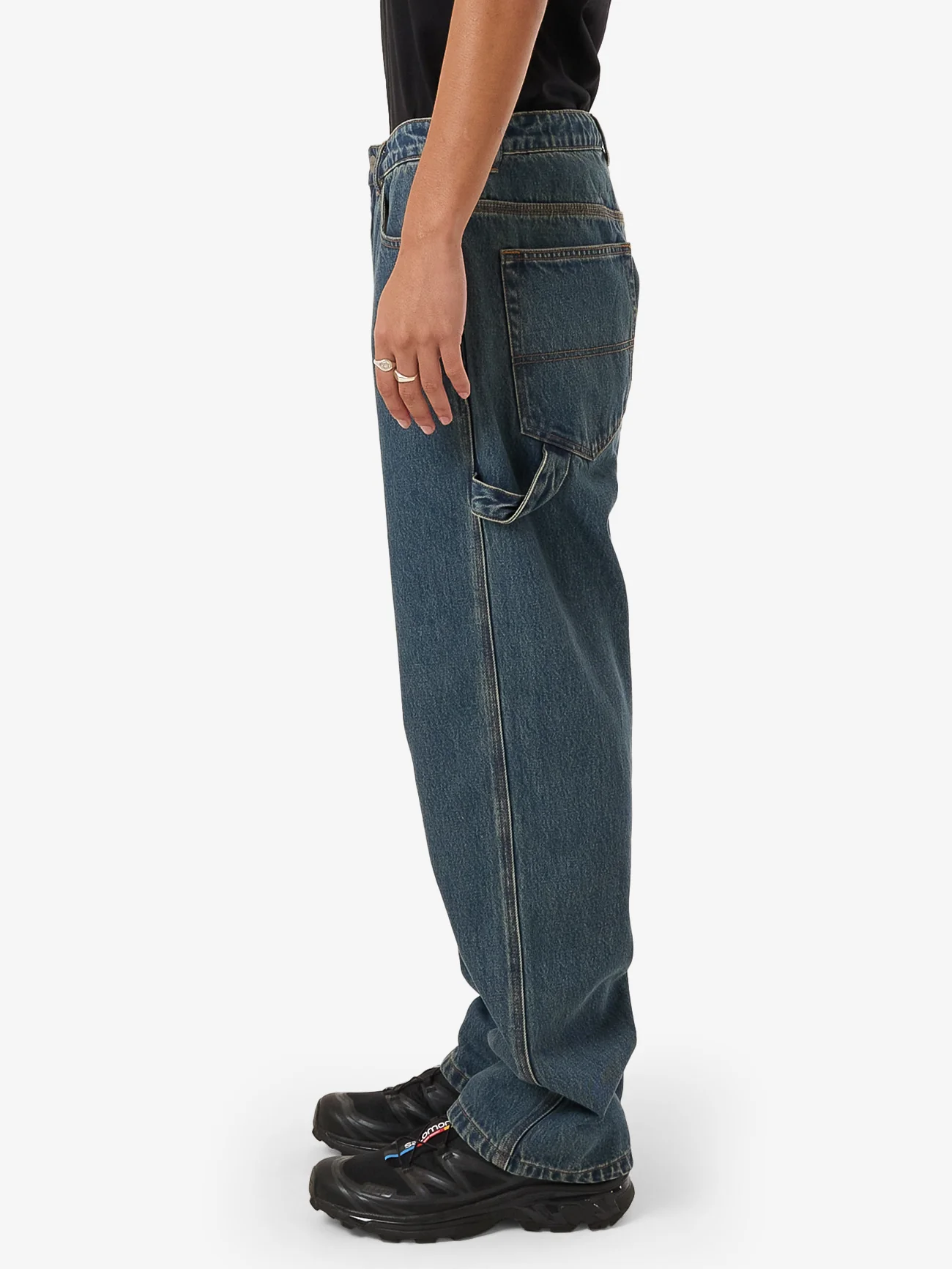 Try Again Carpenter Jean - Dirty Mid Blue - Image 3