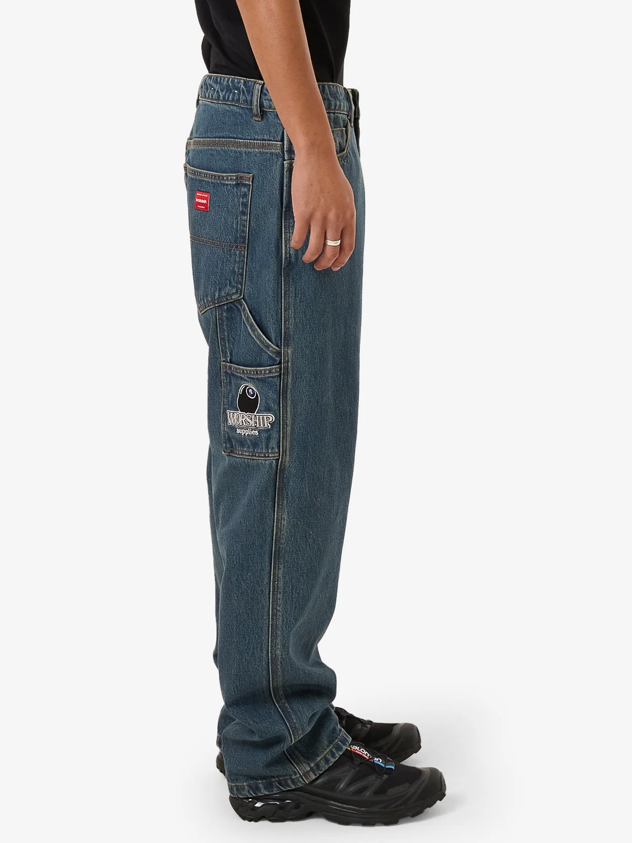 Try Again Carpenter Jean - Dirty Mid Blue - Image 4
