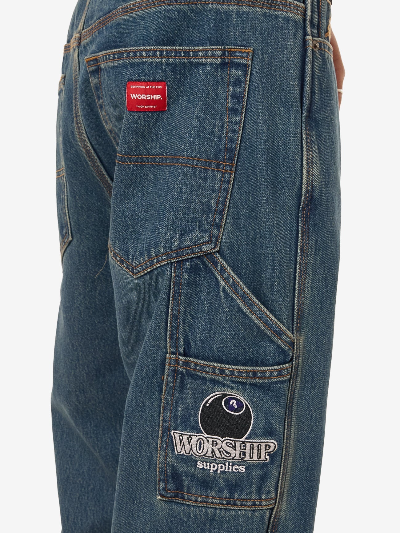 Try Again Carpenter Jean - Dirty Mid Blue - Image 7