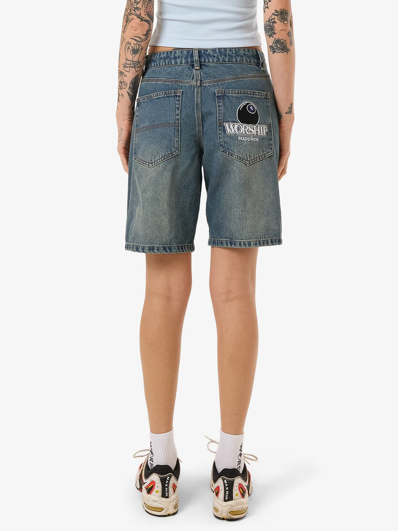 Try Again Sloucher Short - Dirty Mid Blue - Image 2