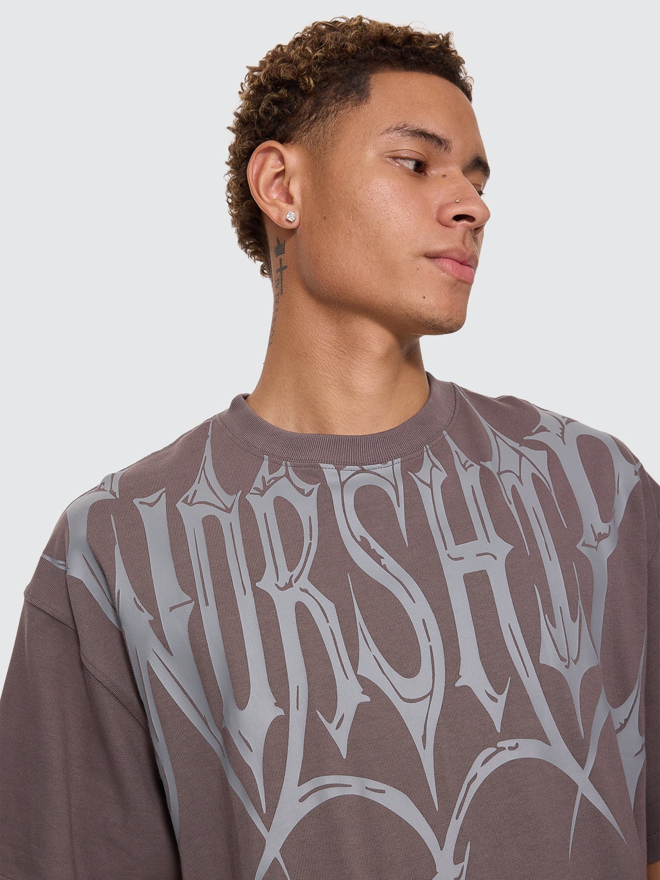 Unchained Box Crop Tee - Worn Black - Image 2