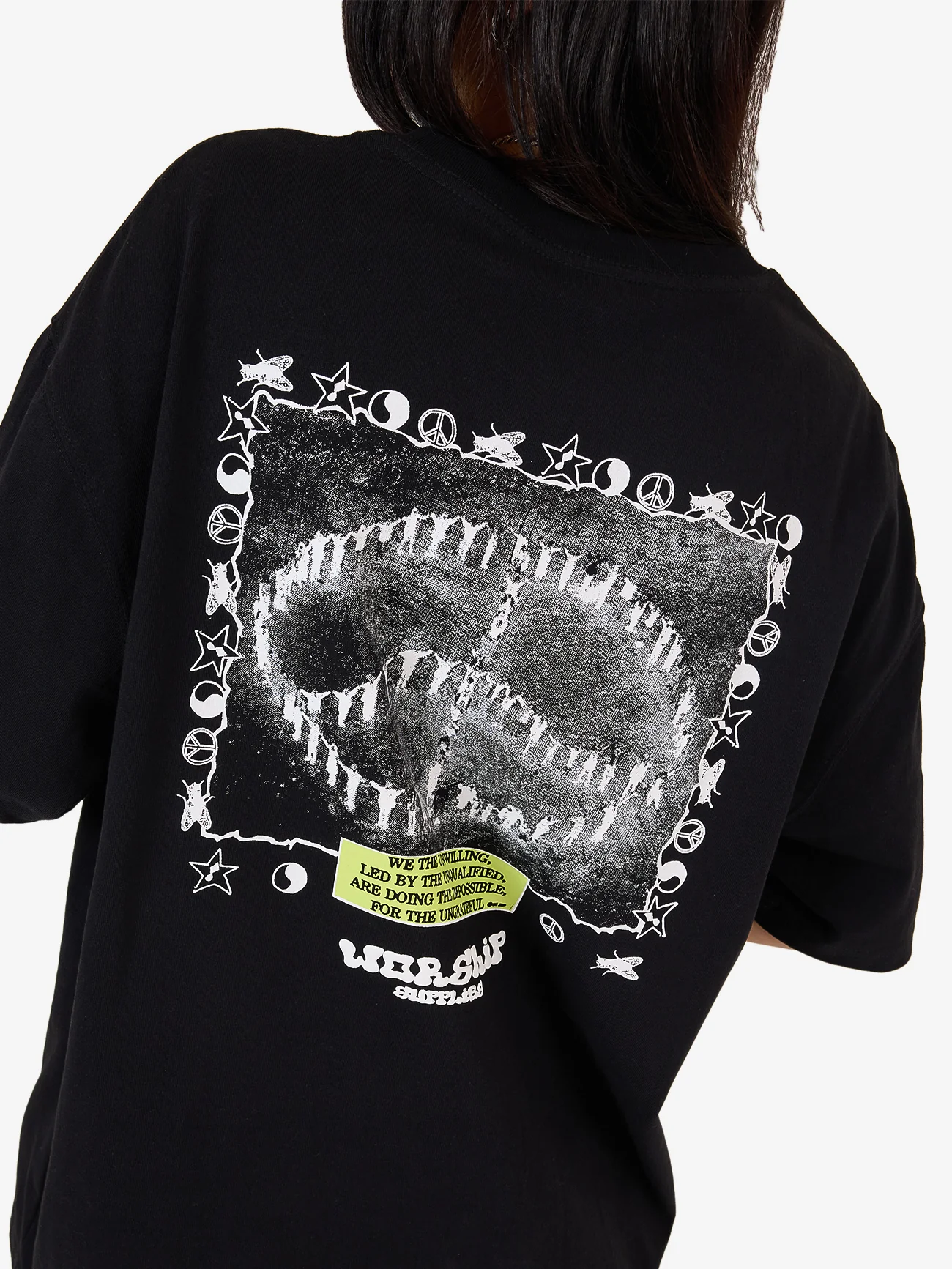 Unqualified Relaxed Fit Tee - Black - Image 2