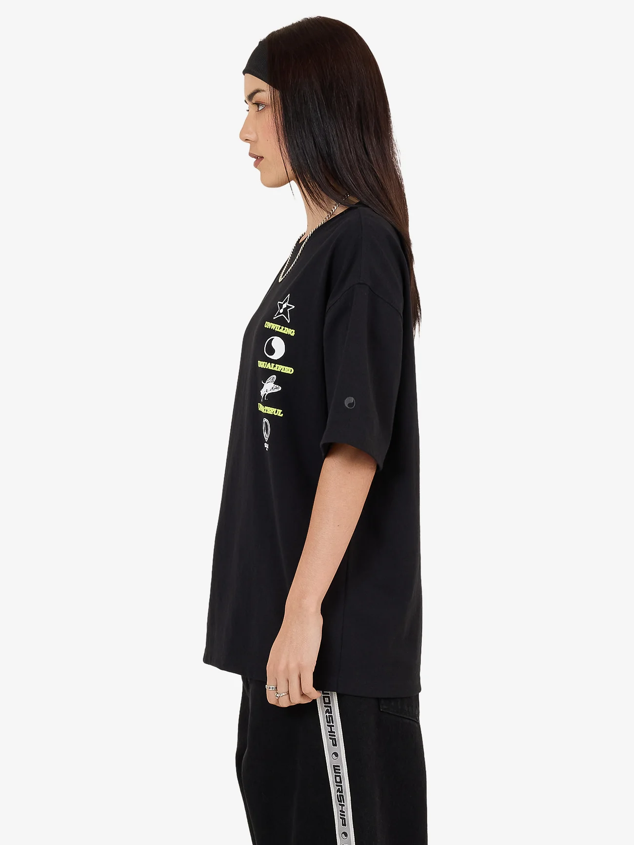 Unqualified Relaxed Fit Tee - Black - Image 7