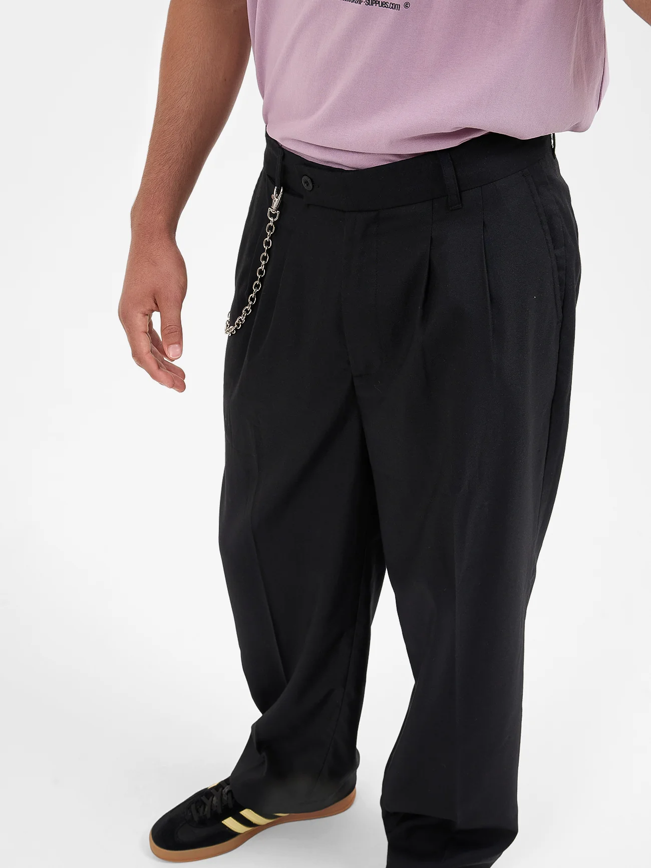 Valet Pleated Pant - Black - Image 5