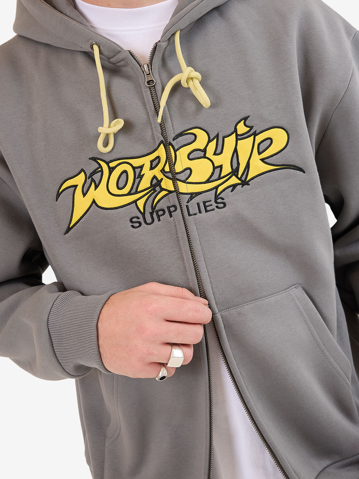 Vanity Zip Hood - Steel Grey - Image 4