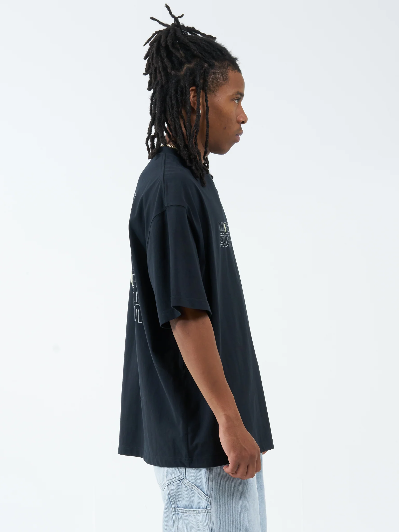 Visitors Box Fit Oversize Tee - Washed Black - Image 3