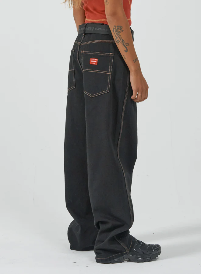Wake N Quake Sloucher Jean - Worship Black - Image 4