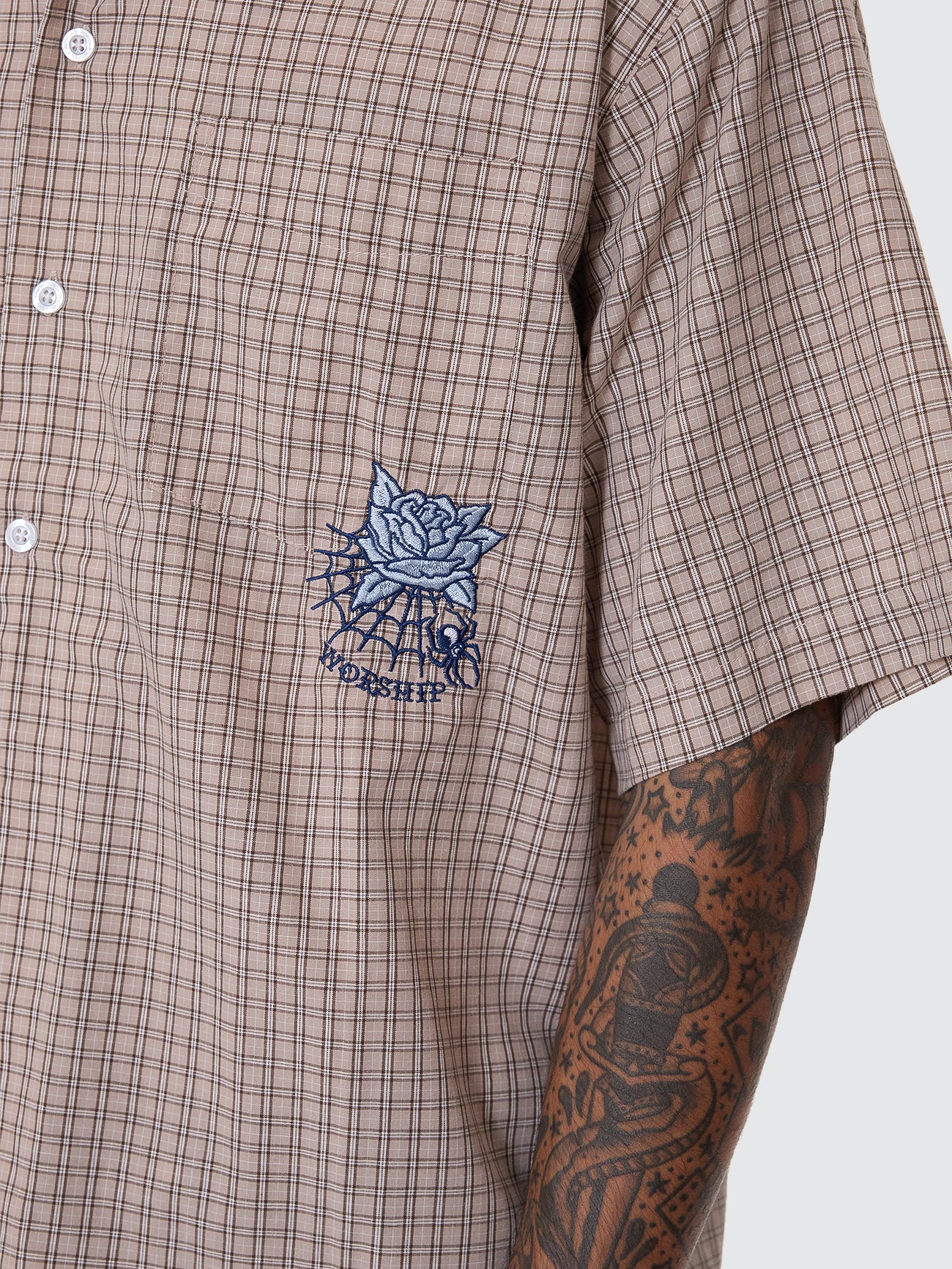 Walk In Short Sleeve Shirt - Tan - Image 8