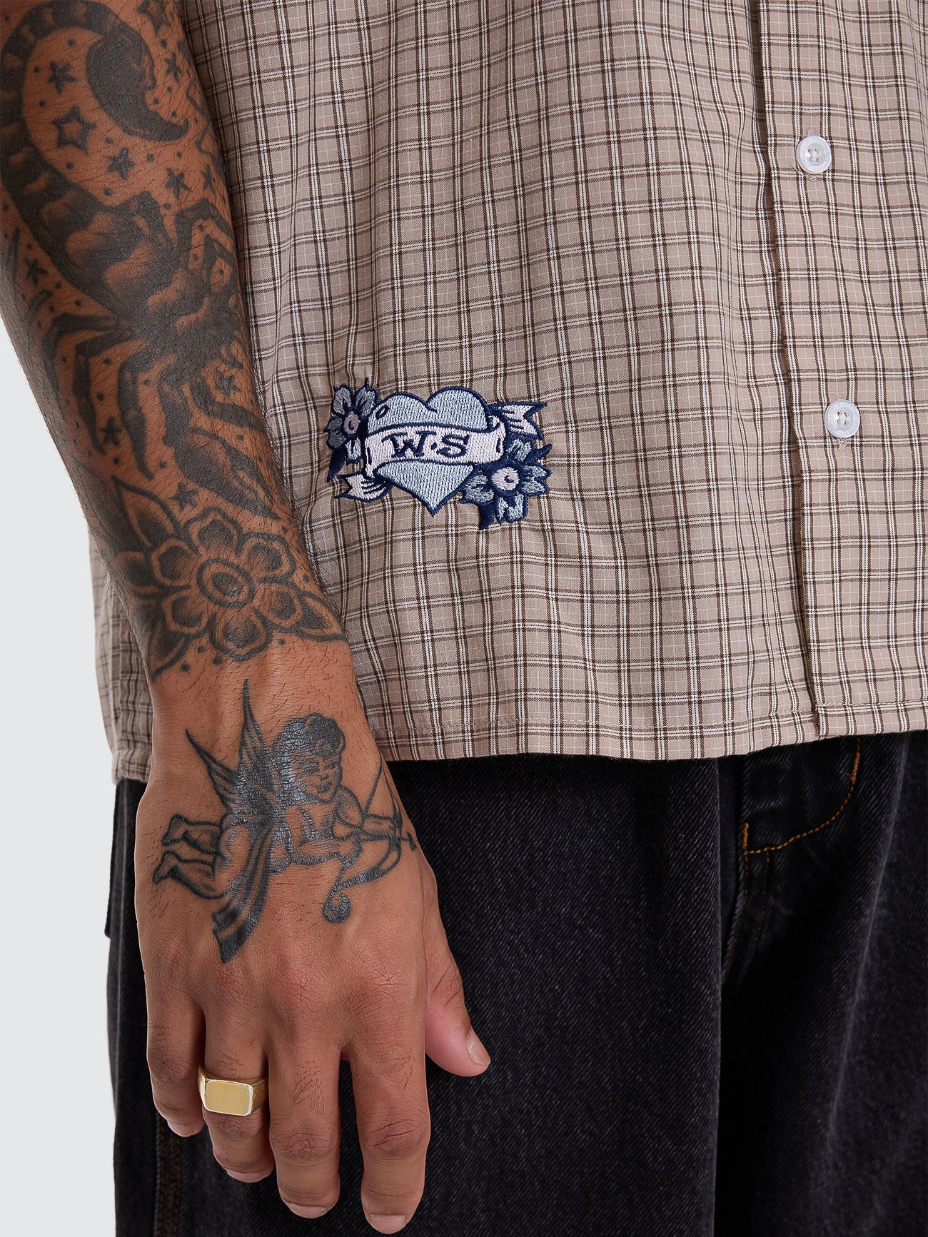Walk In Short Sleeve Shirt - Tan - Image 9