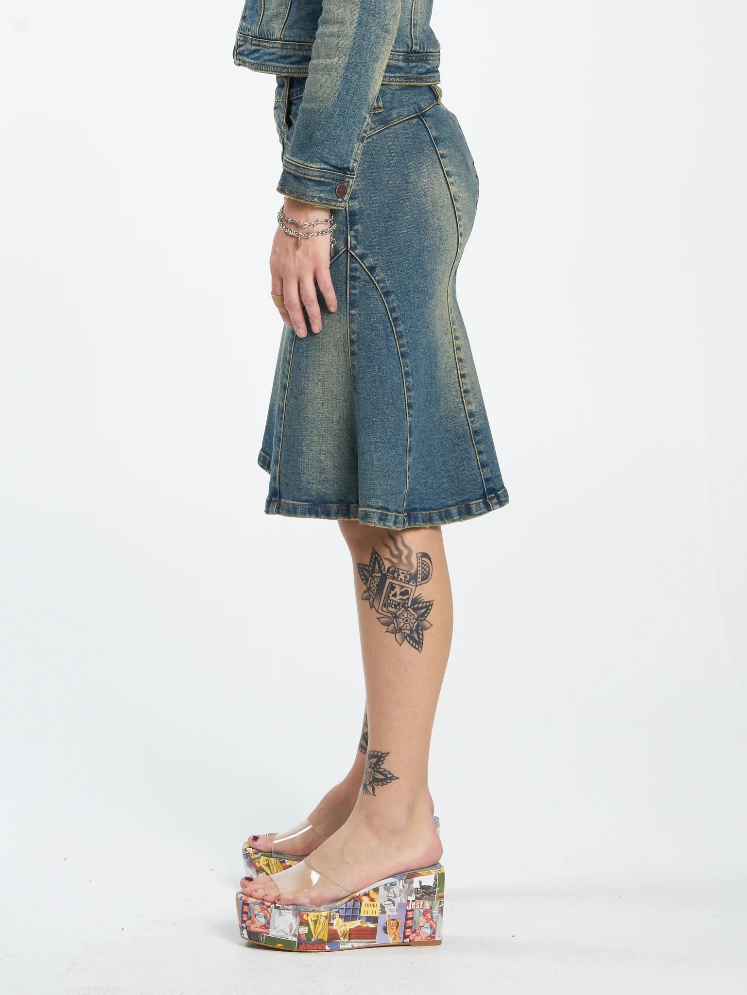 Wayland Panelled Midi Skirt - Down in the Dirt - Image 4