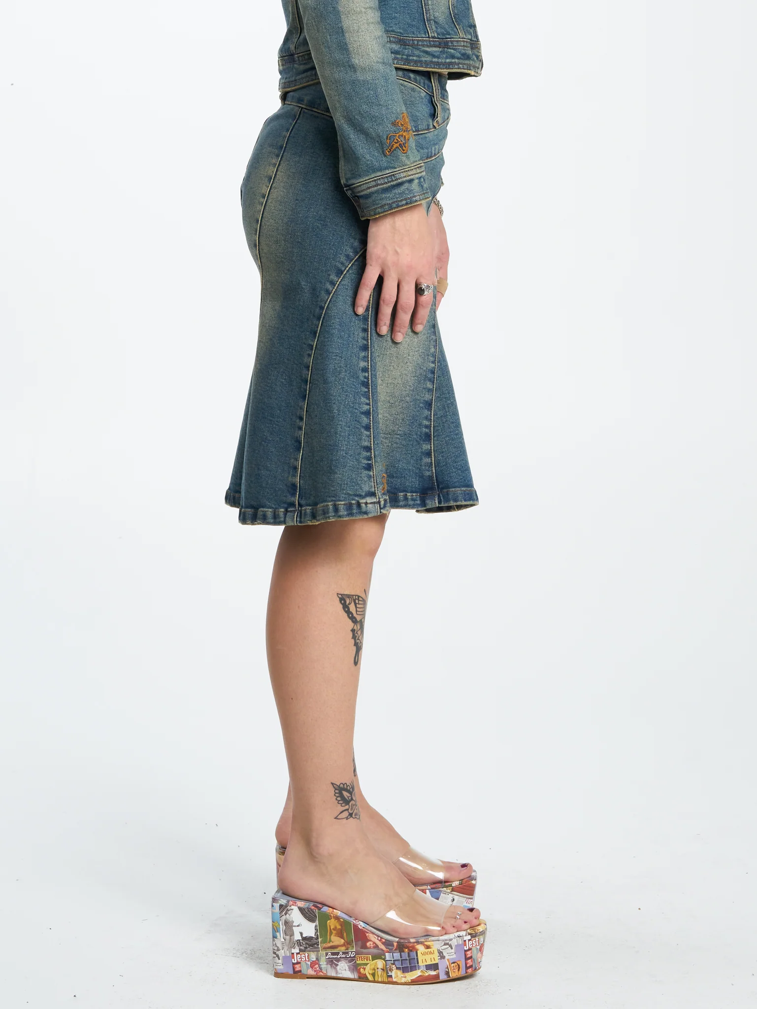 Wayland Panelled Midi Skirt - Down in the Dirt - Image 5