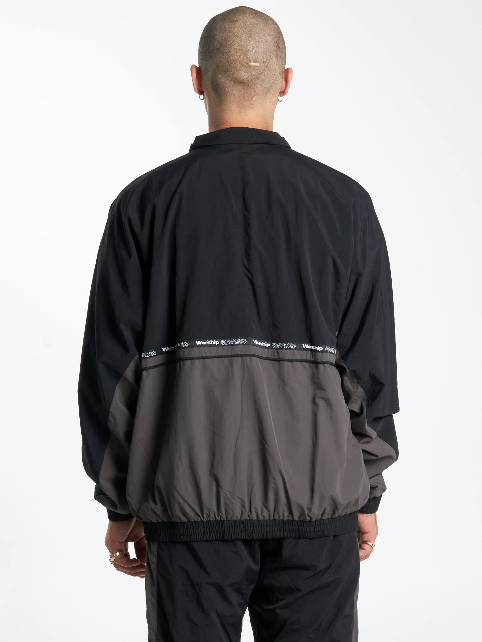 Win Win Nylon Track Jacket - Black - Image 2
