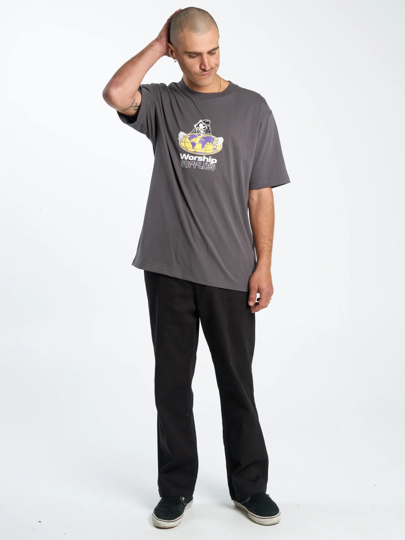 Win Win Tee - Worn Black - Image 3