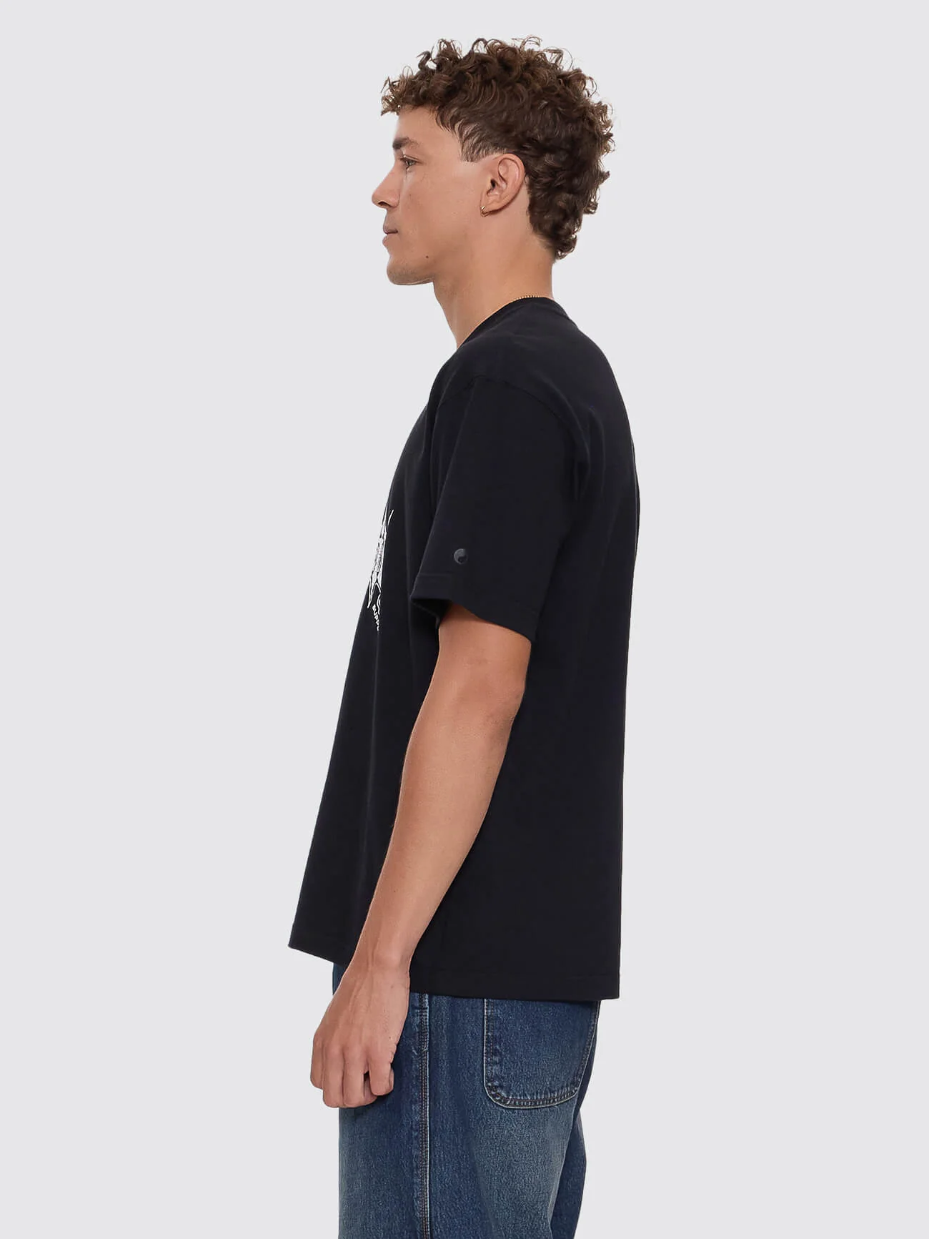 Wishbone Regular Fit Tee - Black - Image 3