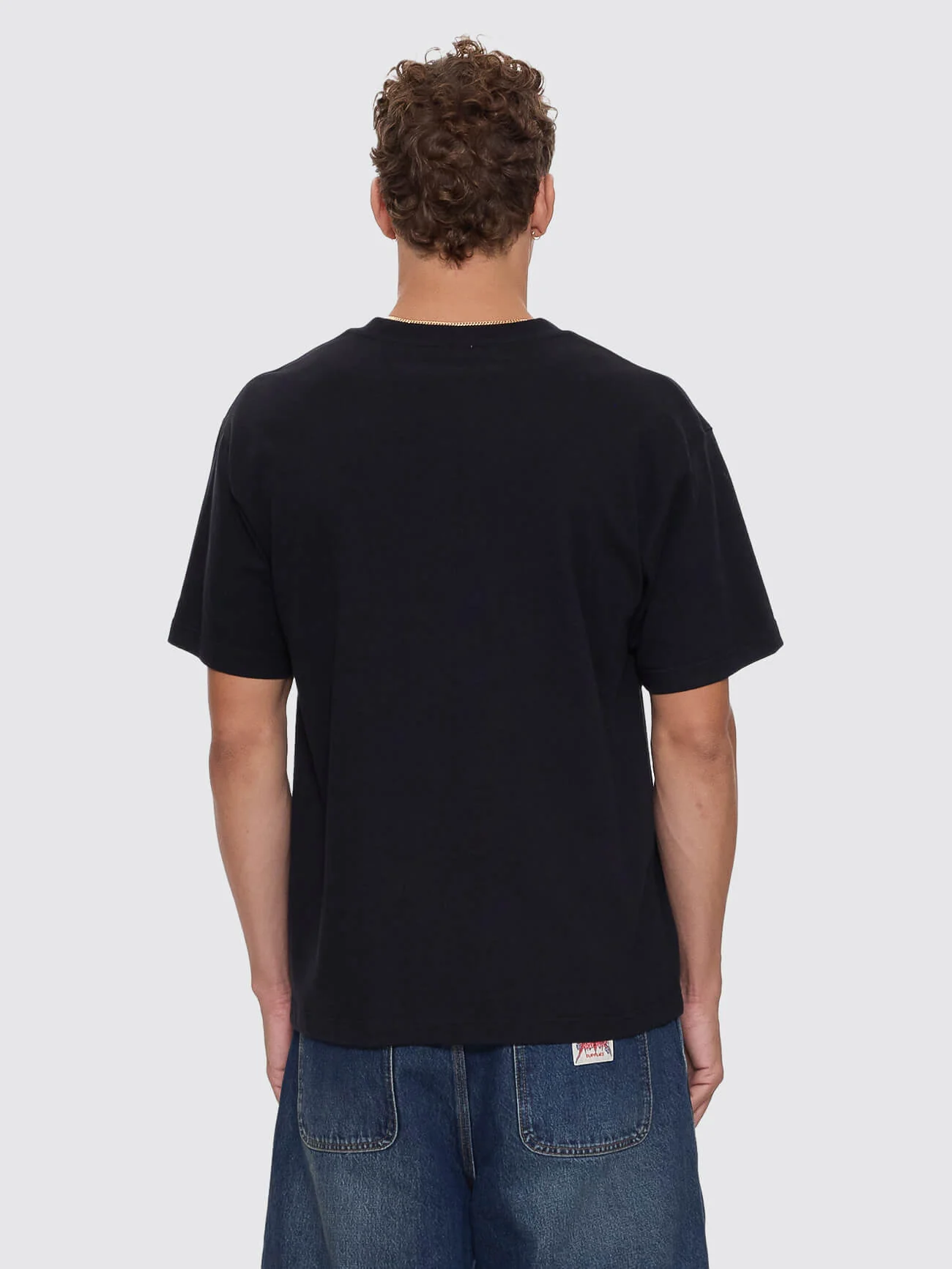 Wishbone Regular Fit Tee - Black - Image 4