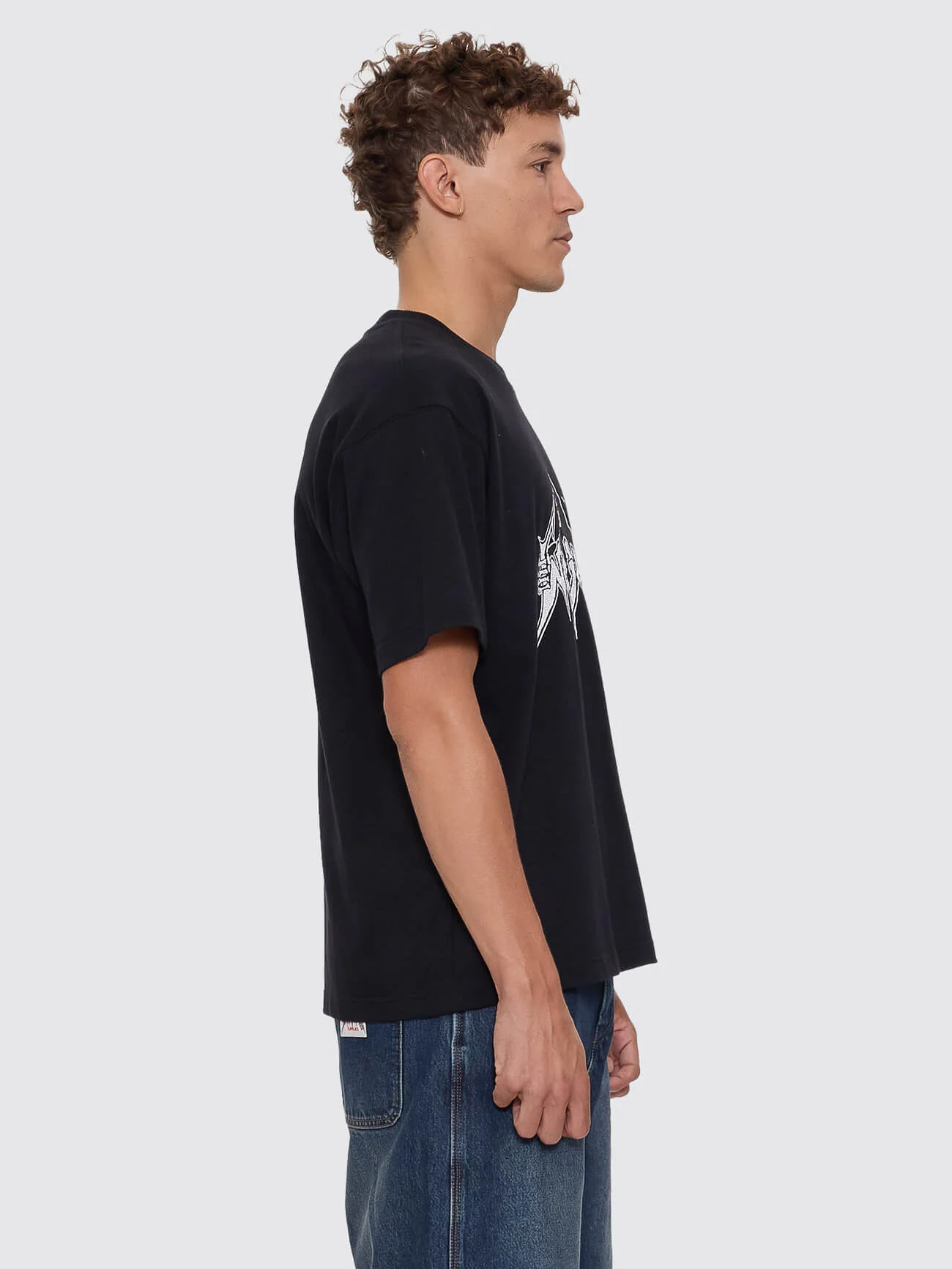 Wishbone Regular Fit Tee - Black - Image 5