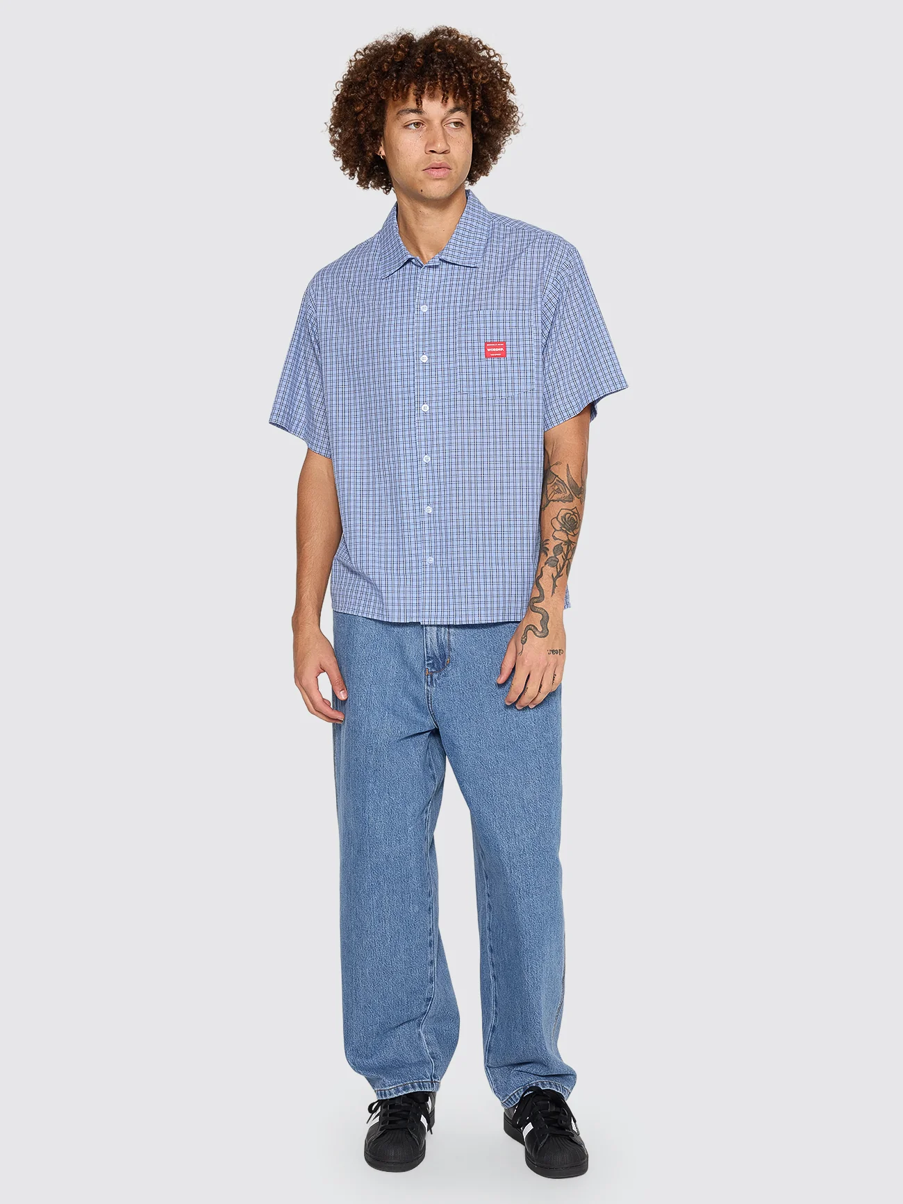 Work Short Sleeve Shirt - Blue - Image 5