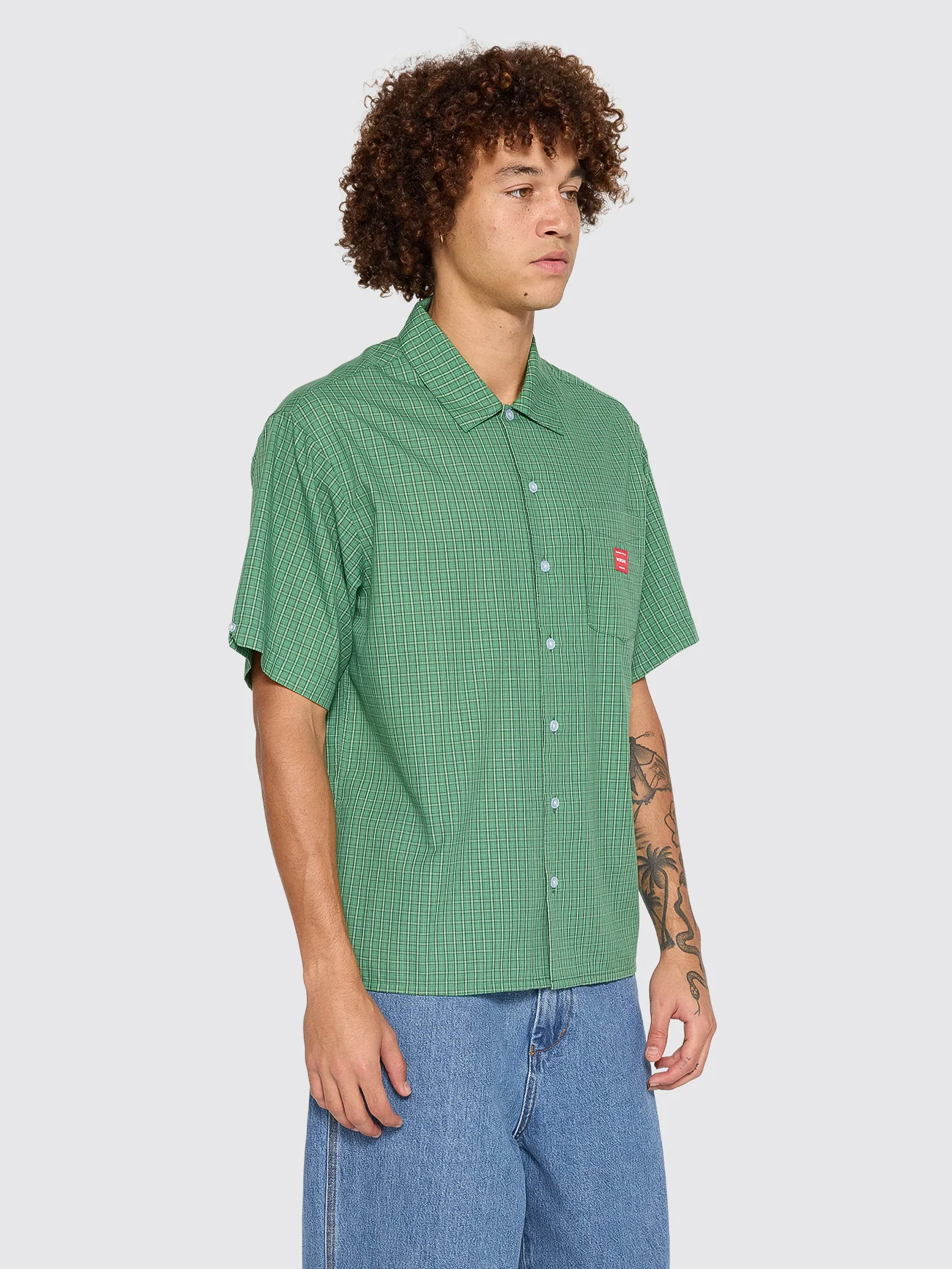 Work Short Sleeve Shirt - Green - Image 4