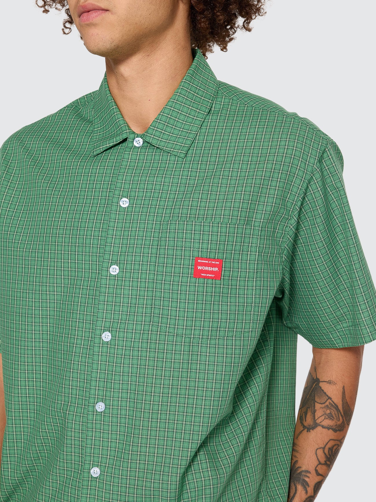 Work Short Sleeve Shirt - Green - Image 6