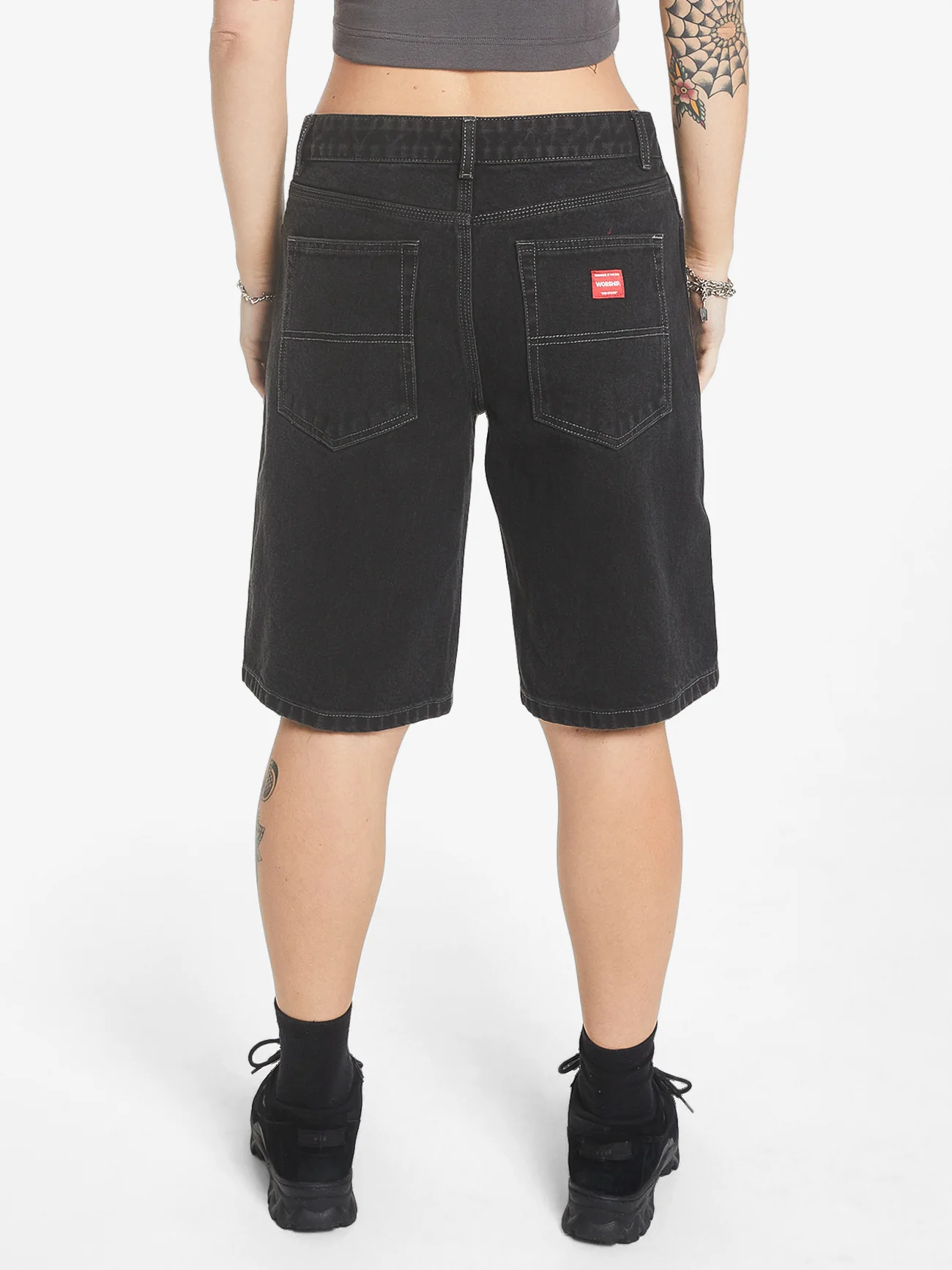 Worship Big Baggy Short - Broken Black - Image 2