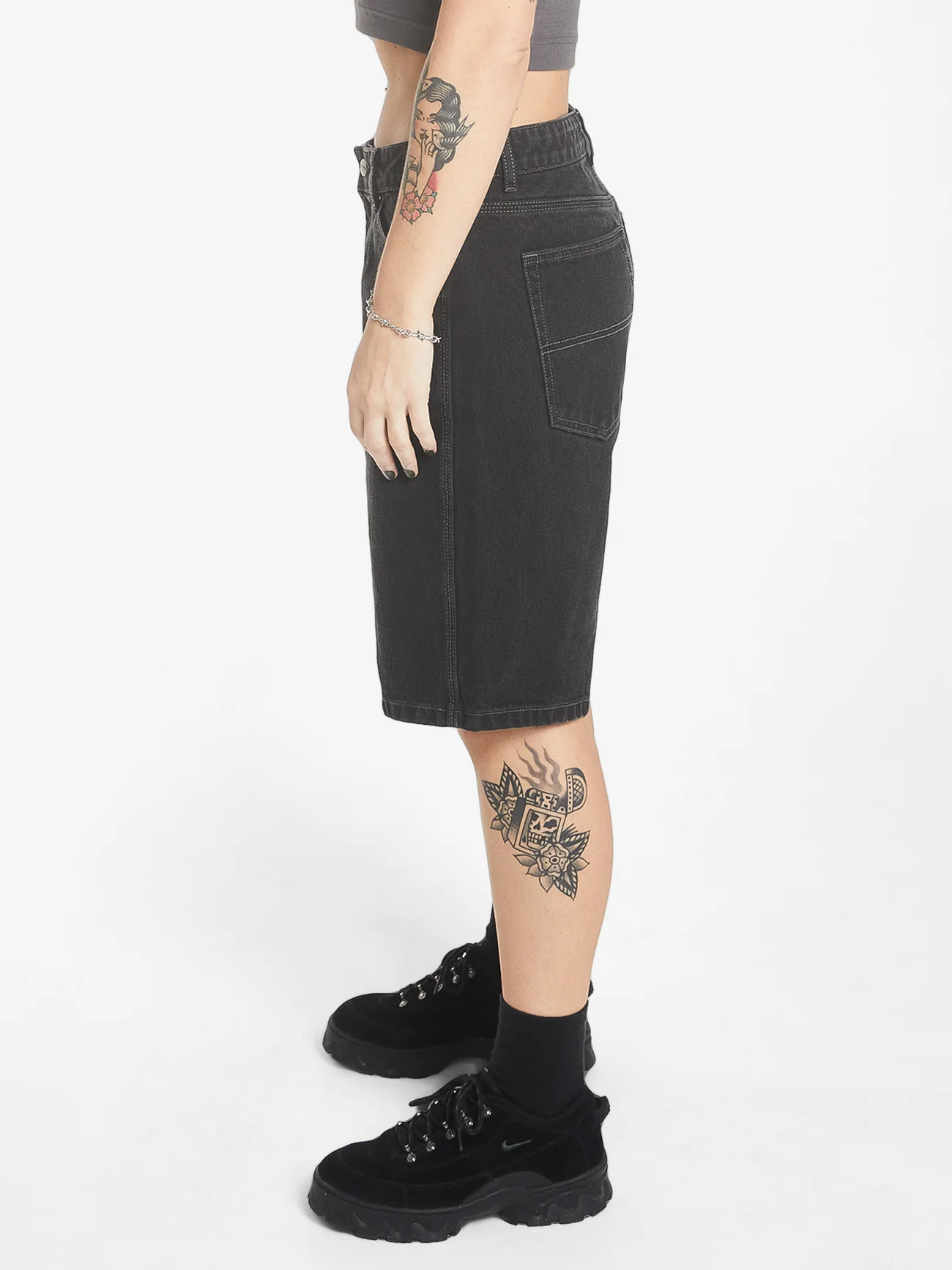 Worship Big Baggy Short - Broken Black - Image 4