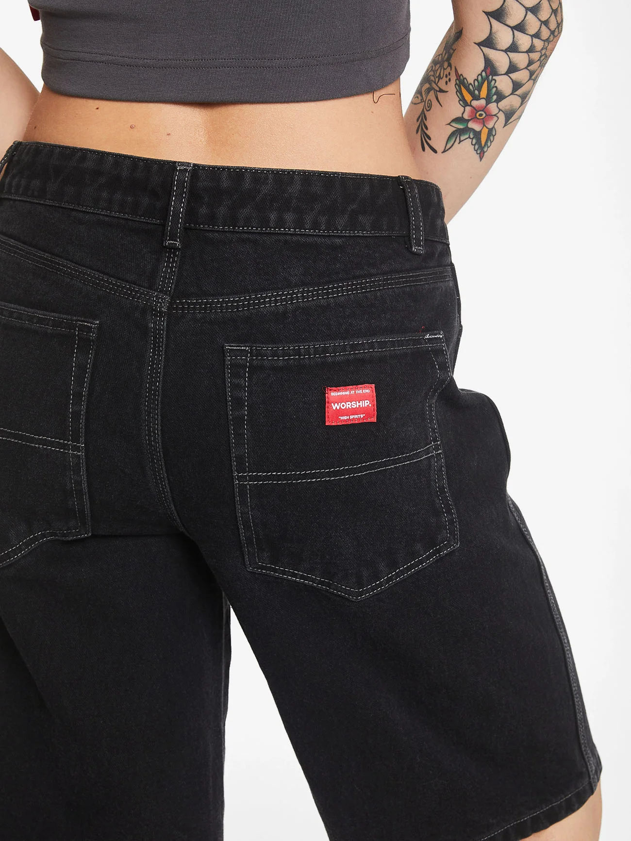 Worship Big Baggy Short - Broken Black - Image 5