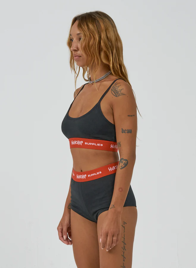 Worship Bralette 2Pack - Black-Grey Marle - Image 3