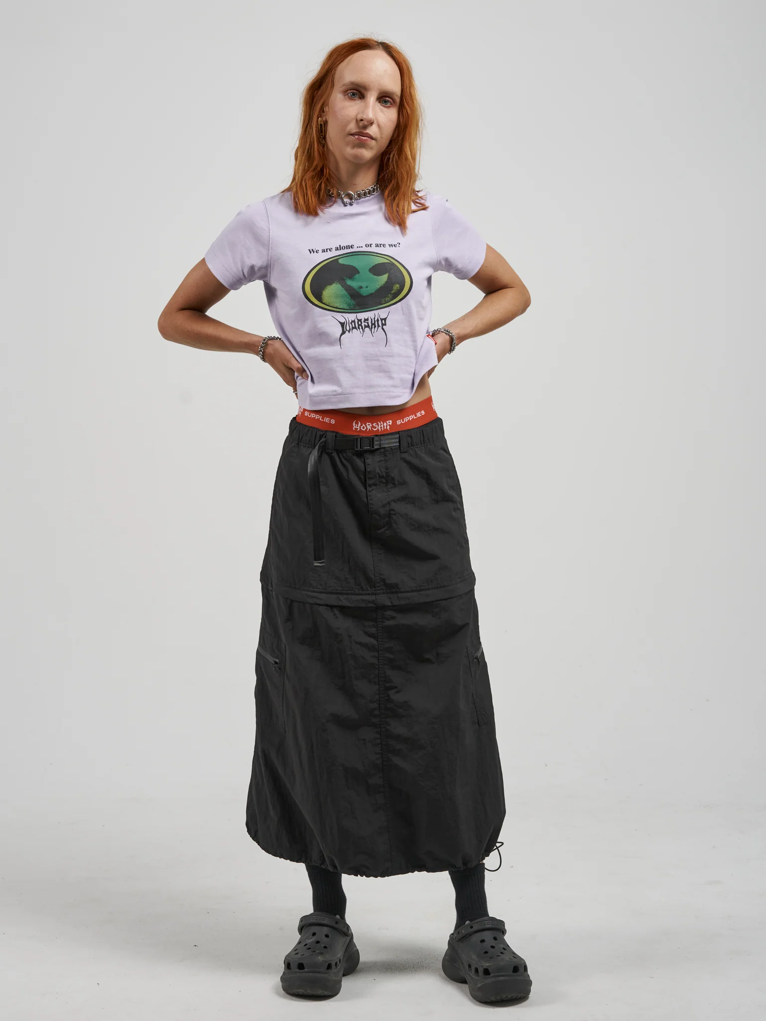 Worship Cargo Maxi Skirt - Black - Image 4