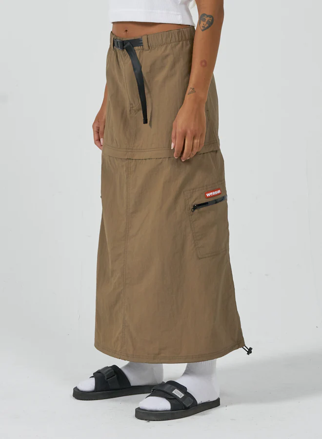 Worship Cargo Maxi Skirt - Stone - Image 3