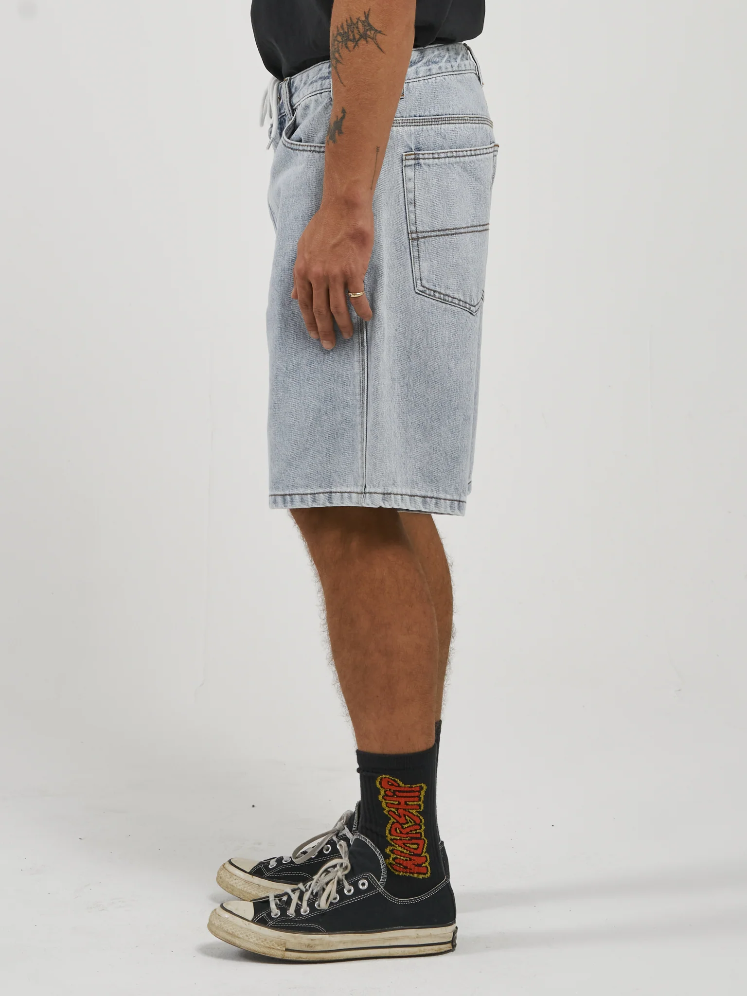 Worship Carpenter Jean Short - Raged Blue Fade - Image 3