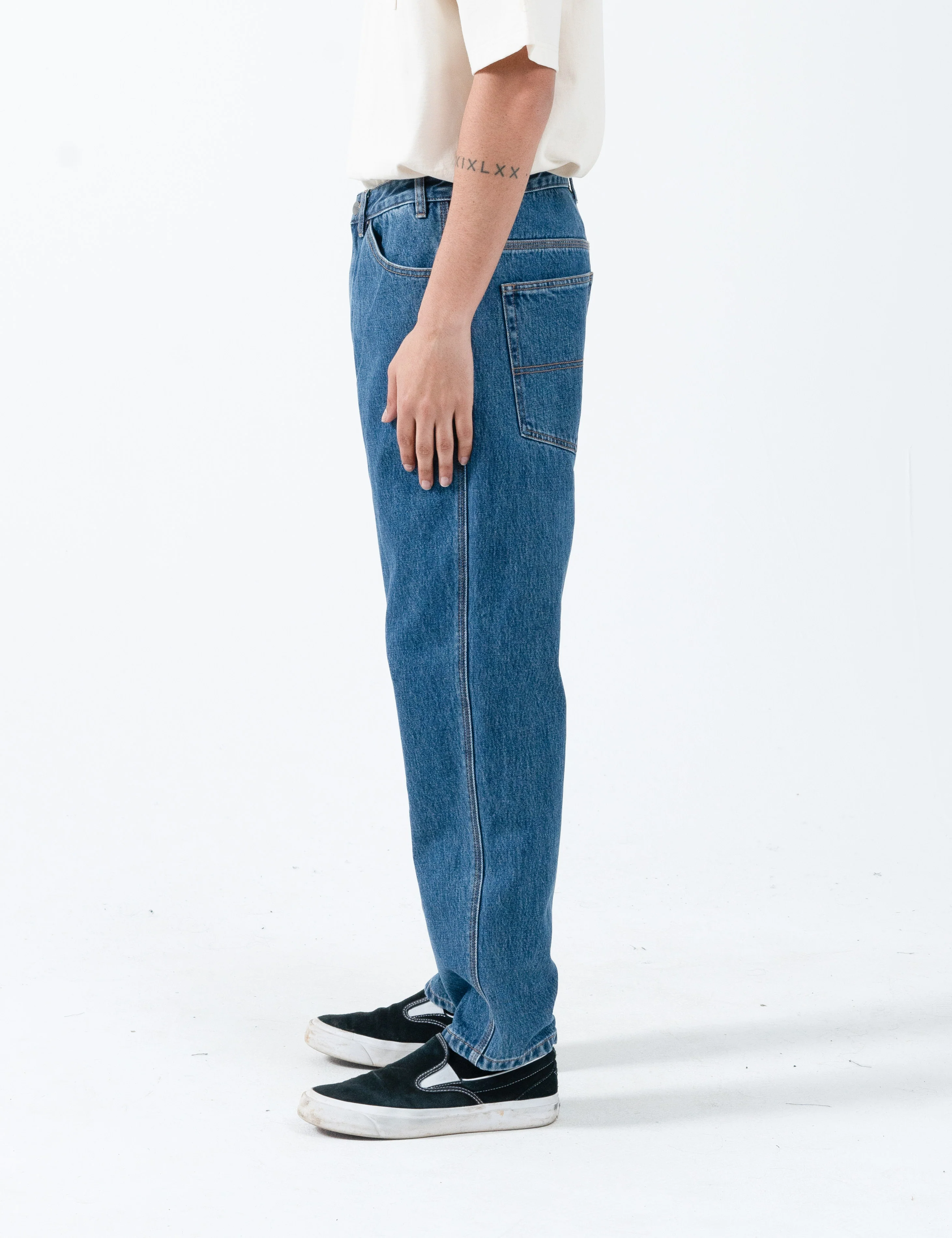 Worship Lounger Jean - Raged Rinsed Blue - Image 8