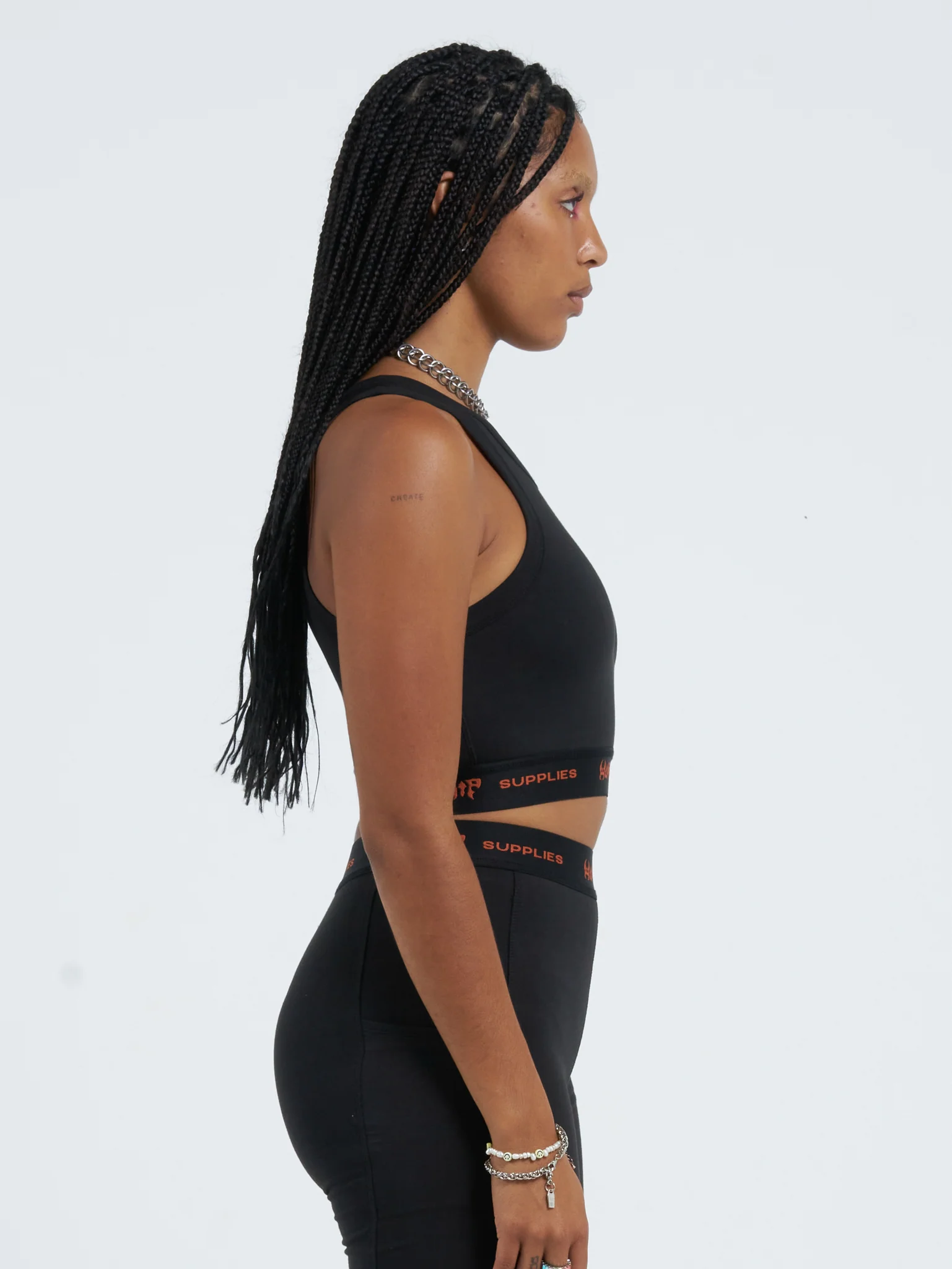 Worship Rapid Crop Tank - Black - Image 4