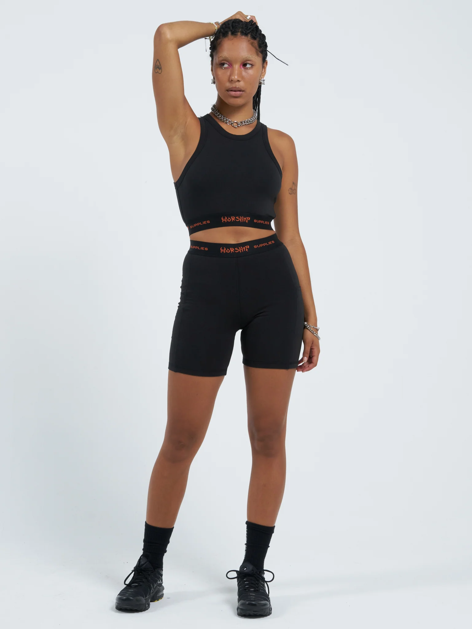 Worship Rapid Crop Tank - Black - Image 5