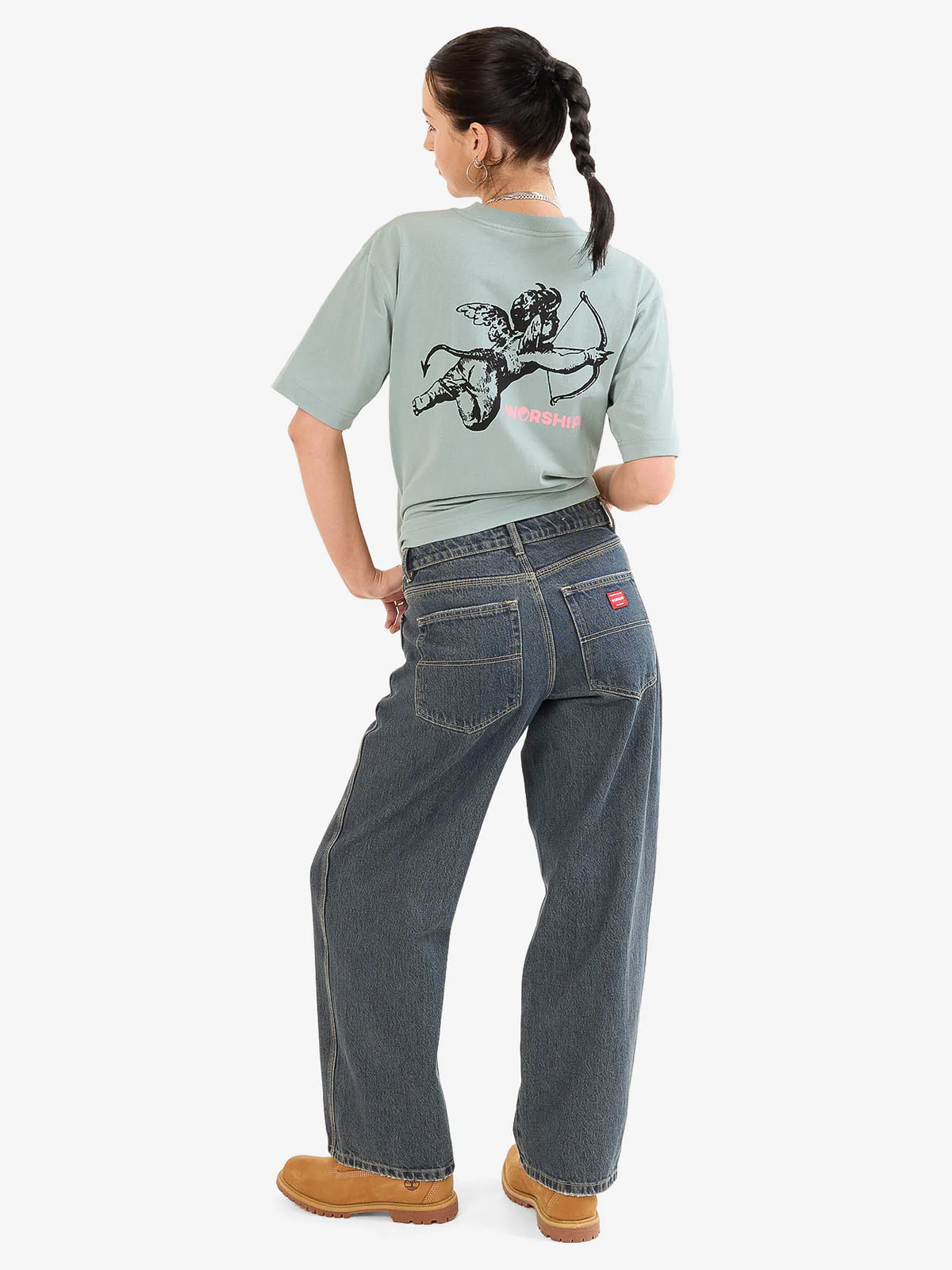 Worship Sloucher Jean - Blasted Blue - Image 2
