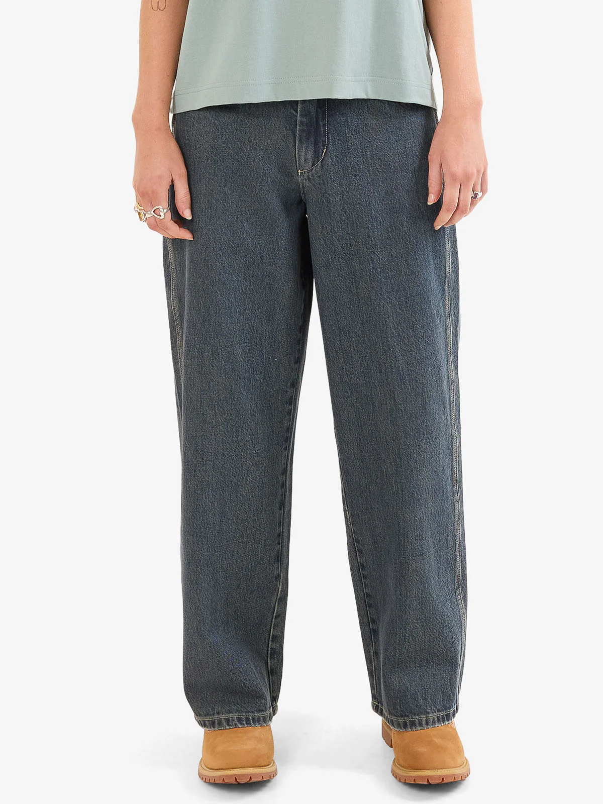 Worship Sloucher Jean - Blasted Blue - Image 8