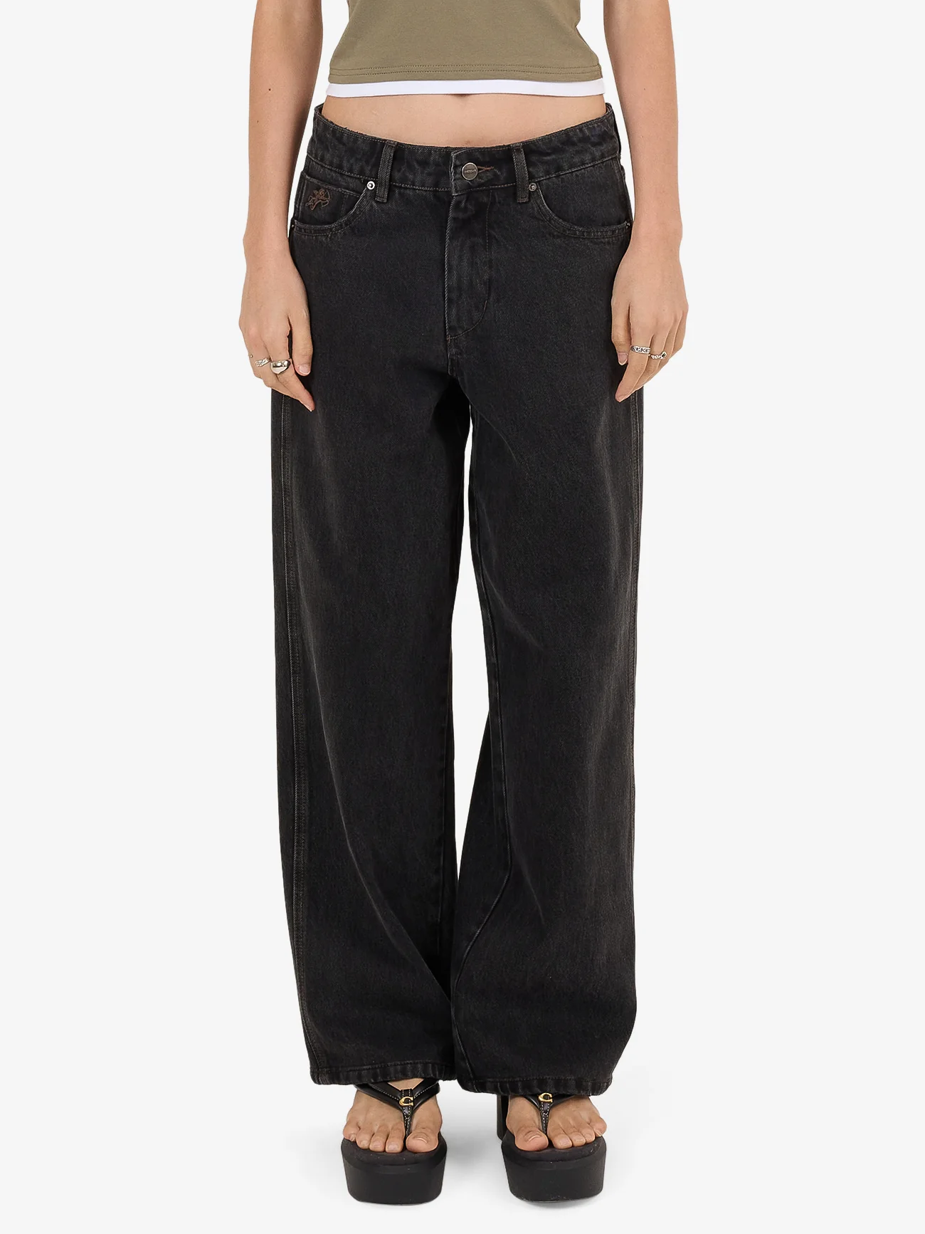 Worship Sloucher Jean - Phantom - Image 6