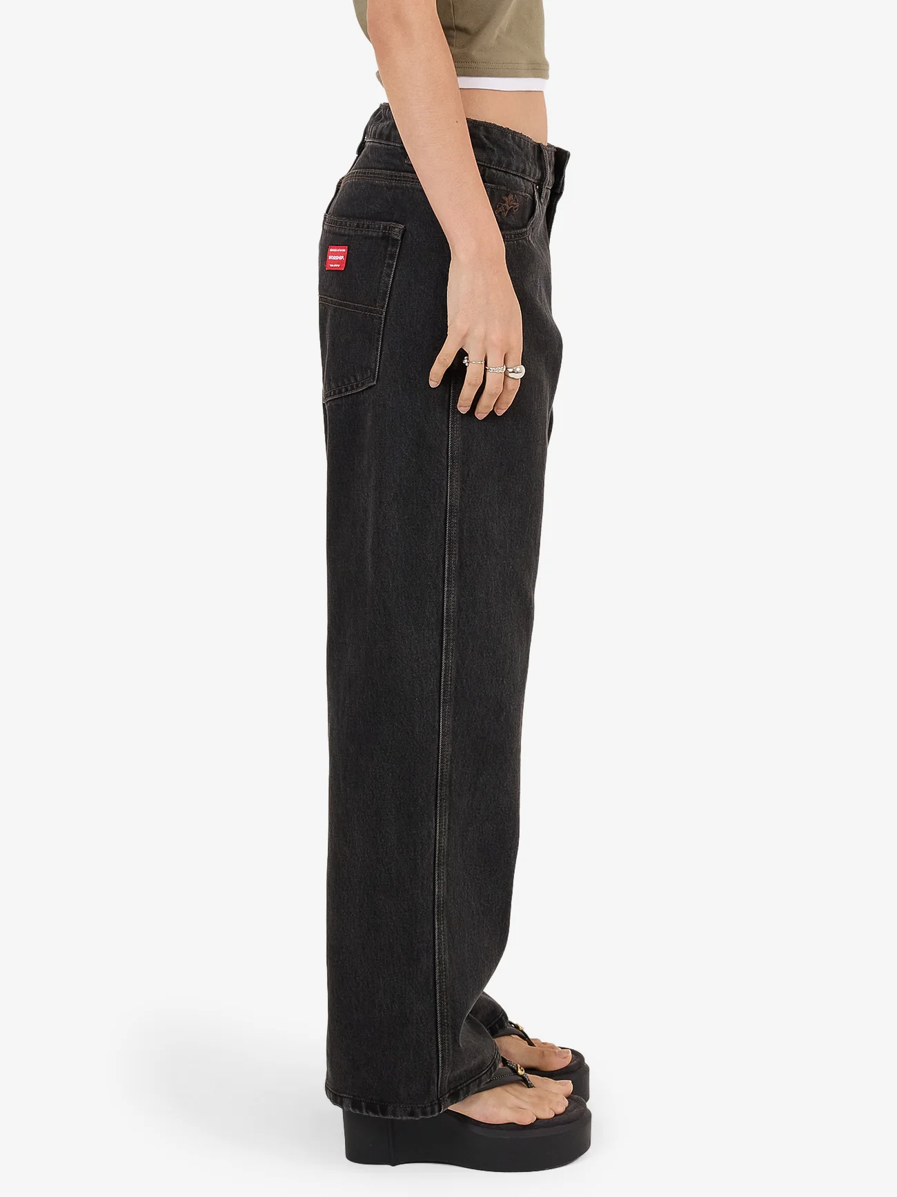 Worship Sloucher Jean - Phantom - Image 7