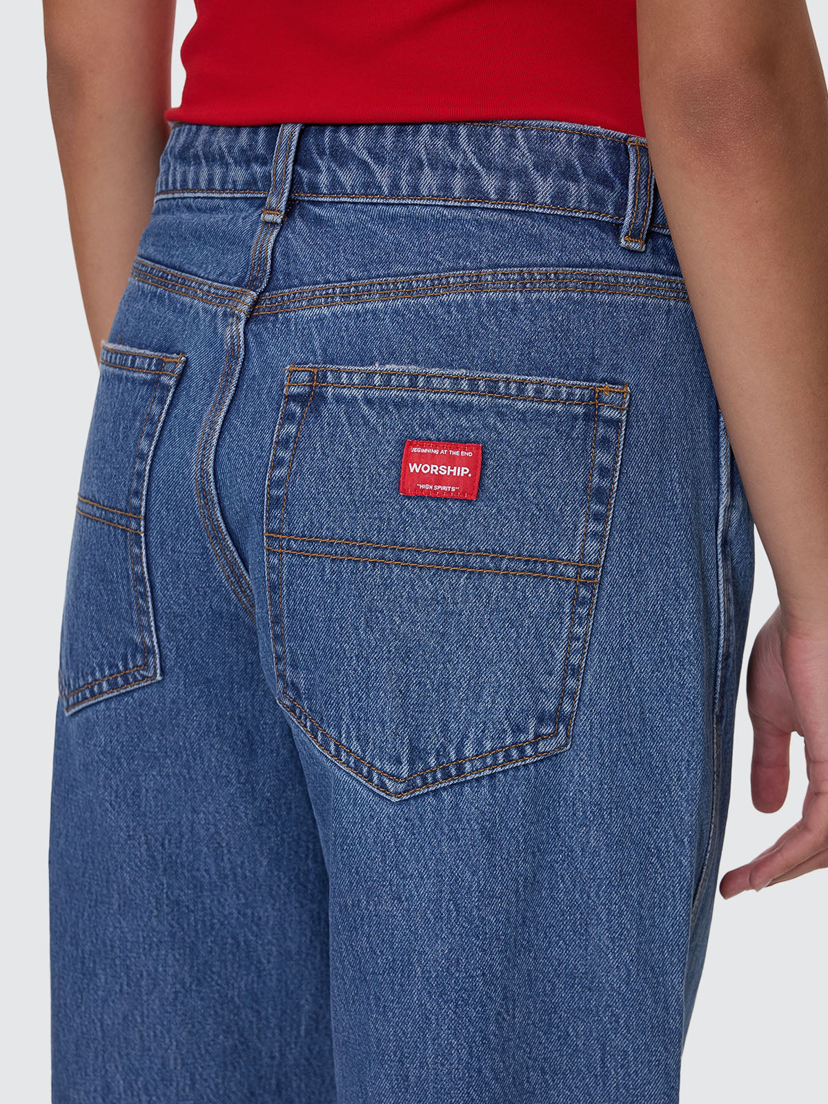 Worship Sloucher Jean - Sky High Blue - Image 6