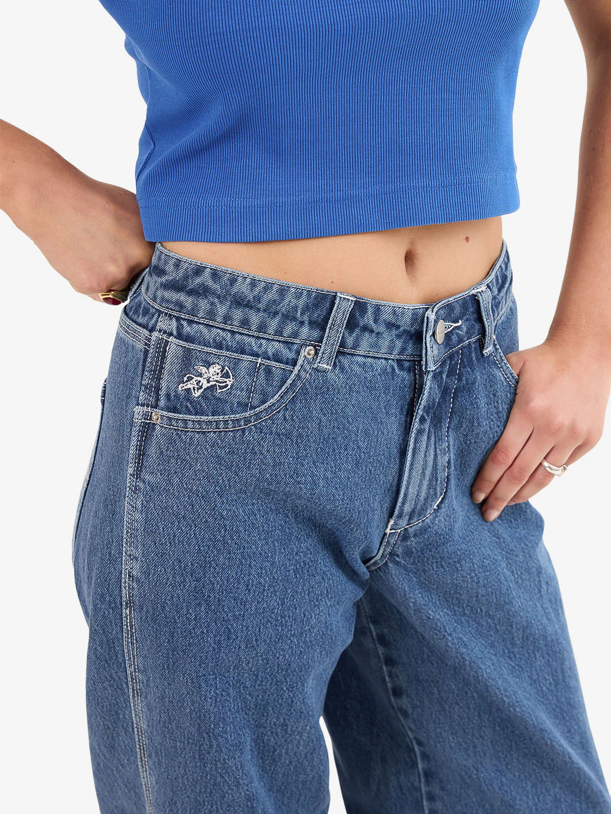 Worship Sloucher Jean - Steady Mid Blue - Image 3
