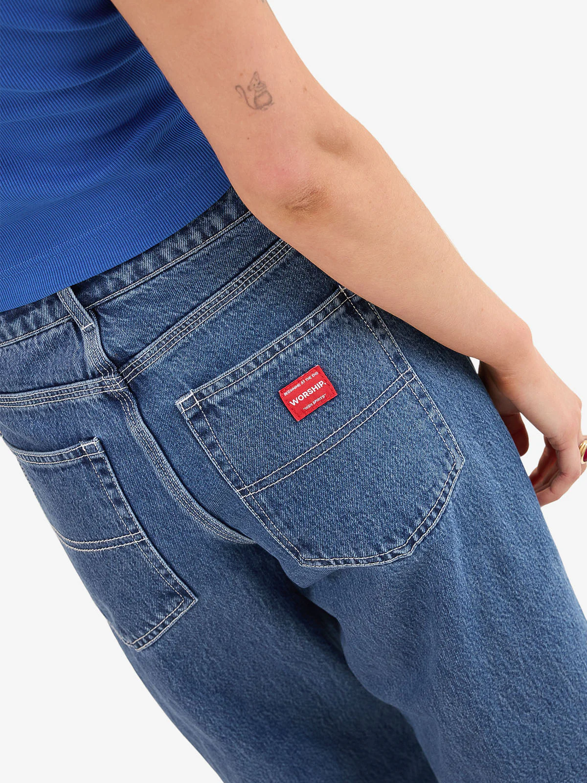 Worship Sloucher Jean - Steady Mid Blue - Image 5