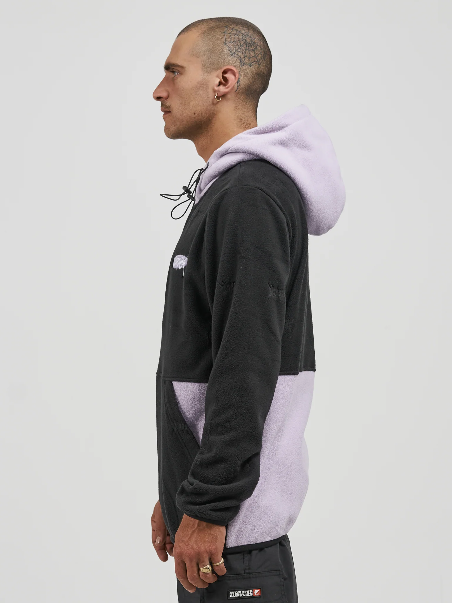 Zorg Quarter Zip Hood Polar Fleece - Black - Image 3