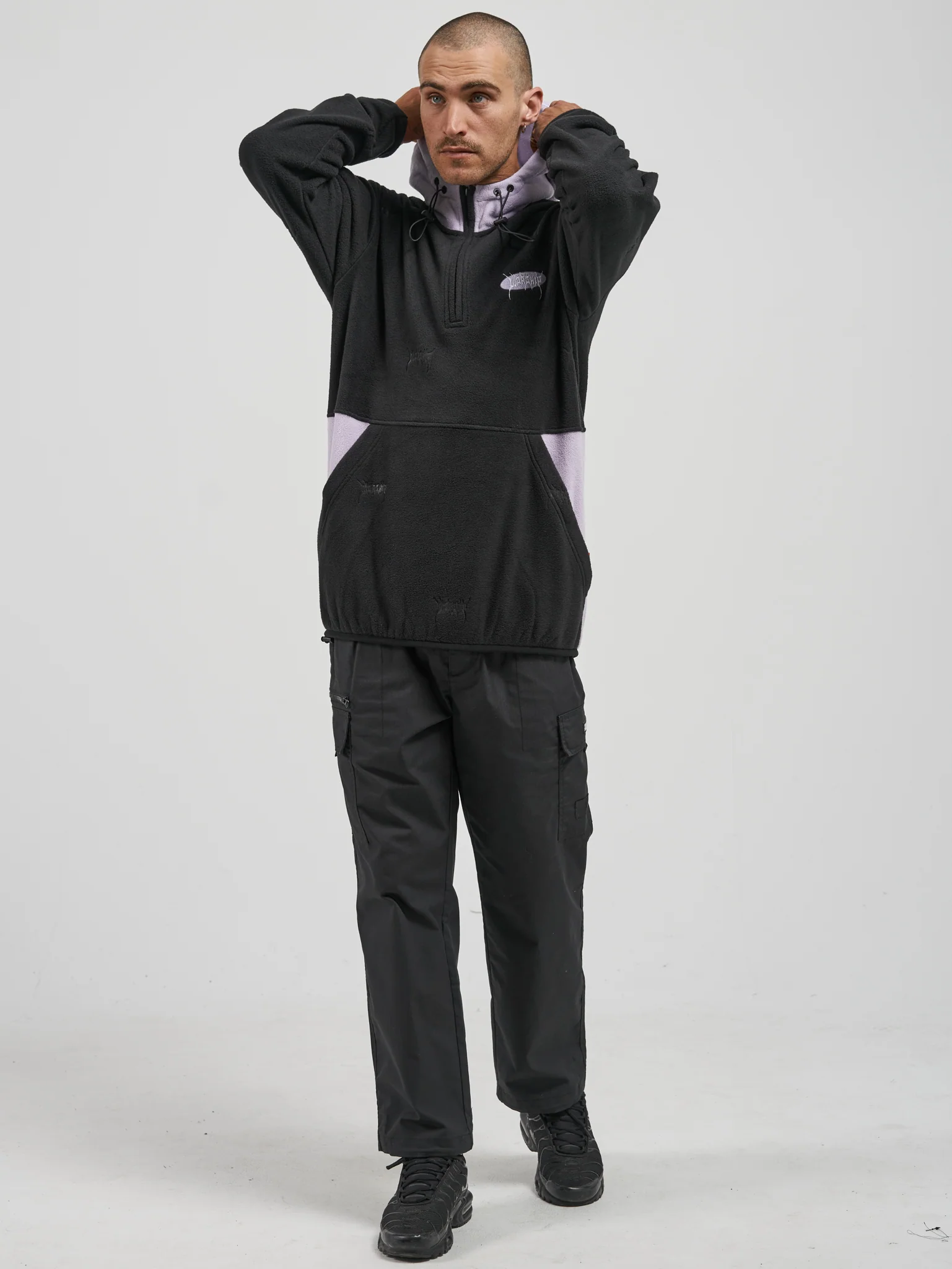 Zorg Quarter Zip Hood Polar Fleece - Black - Image 6